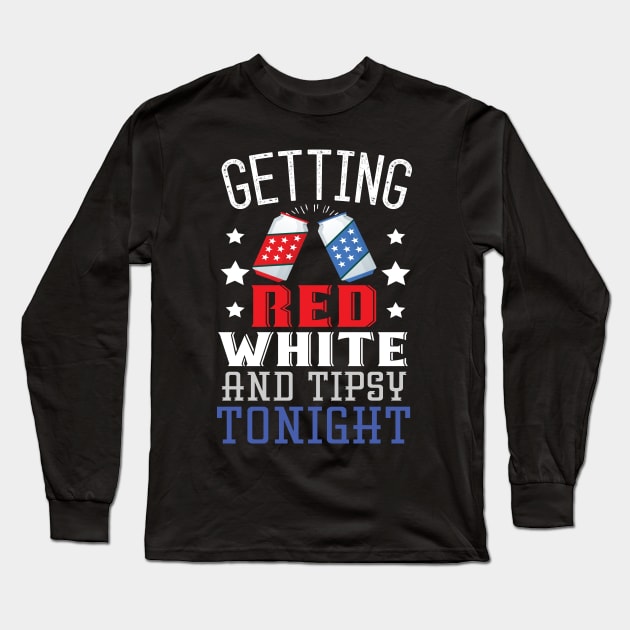 Getting Red White TipsyTonight Long Sleeve T-Shirt by Eugenex